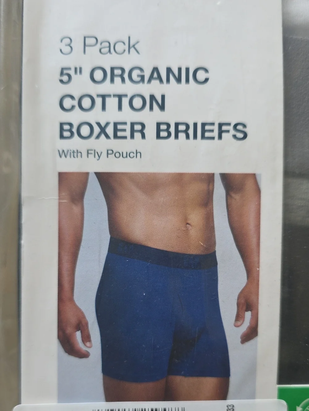 GAP Men's 3-Pack Organic Cotton Boxer Briefs - White, Gray, Black - Large